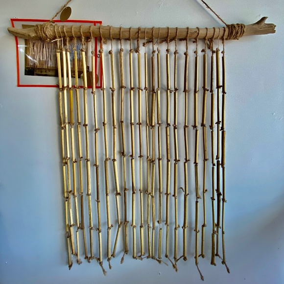 40” x 54” bamboo strand curtains/wall decor/indoor wind-chime - Picture 1 of 3